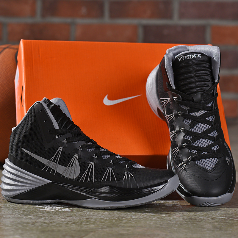 Men Nike Hyperdunk XDR Olympic Black Grey Shoes - Click Image to Close